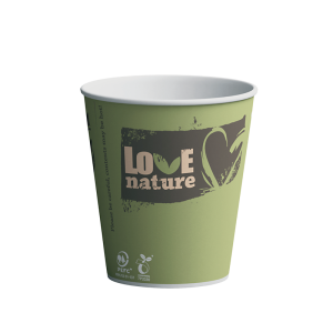 Paper hot cup 250ml single wall Bioware